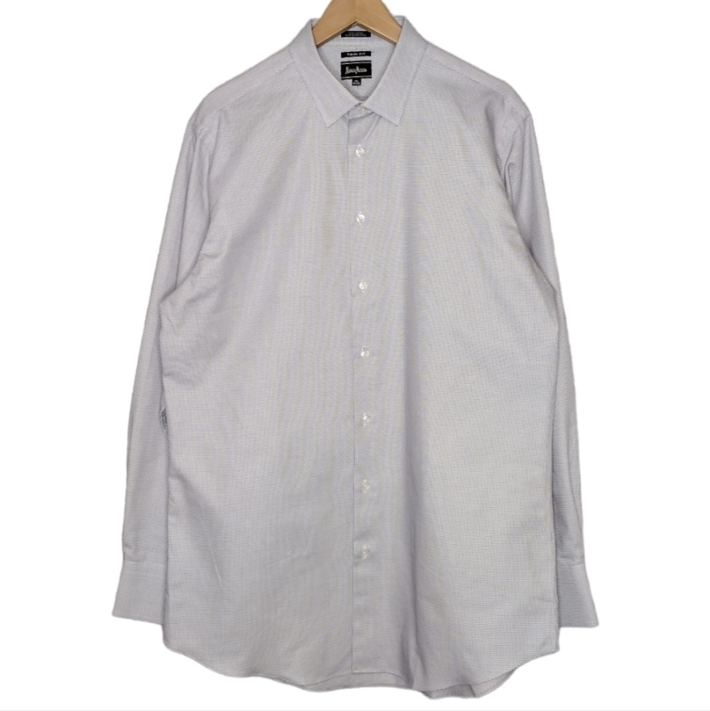 Neiman Marcus Men's Printed Trim Fit Cotton Long Sleeve Casual Button Down Shirt